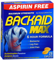 BACKAID Max Analgesic/Diuretic Caplets