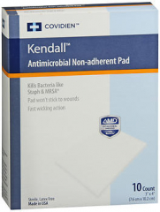 Kendall Antimicrobial Non-adherent Pads 10 EA