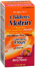 Motrin Children's Ibuprofen Pain Reliever/Fever Reducer Oral Suspension Original Berry Flavor