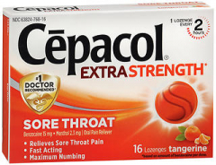 Cepacol Sore Throat Lozenges Extra Strength Tangerine