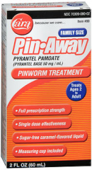 Cara Pin-Away Pinworm Treatment Liquid Caramel Flavored