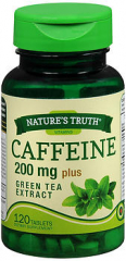 Nature's Truth Caffeine 200 mg Plus Green Tea Extract Tablets