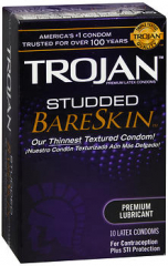 TROJAN Studded BareSkin Latex Condoms