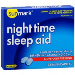 Sunmark Nighttime Sleep Aid 25 mg Caplets