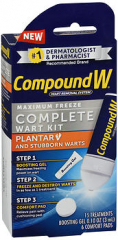 Compound W Maximum Freeze Complete Wart Kit Plantar and Stubborn Warts