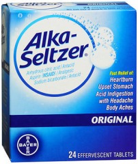 Alka-Seltzer Effervescent Tablets Original 24 TB