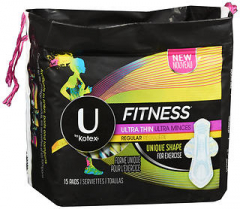 U by Kotex Fitness Ultra Thin Pads with Wings Regular