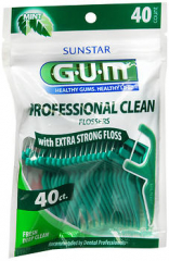 GUM Professional Clean Flossers Fresh Mint 40 EA