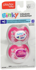 Playtex Binky Orthodontic Silicone Pacifiers 2 EA
