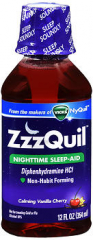ZzzQuil Nighttime Sleep-Aid Liquid Calming Vanilla Cherry