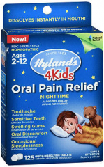 Hyland's 4 Kids Oral Pain Relief Nighttime Tablets